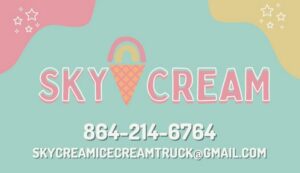 Sky Cream Ice Cream Truck Logo